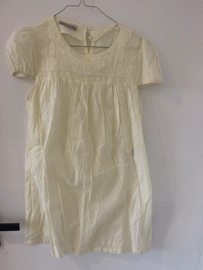 Blouse top Kookaï jaune pale 40 dentelle tbe