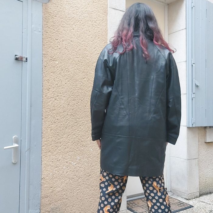 Veste en cuir Vintage L/XL - photo numéro 5