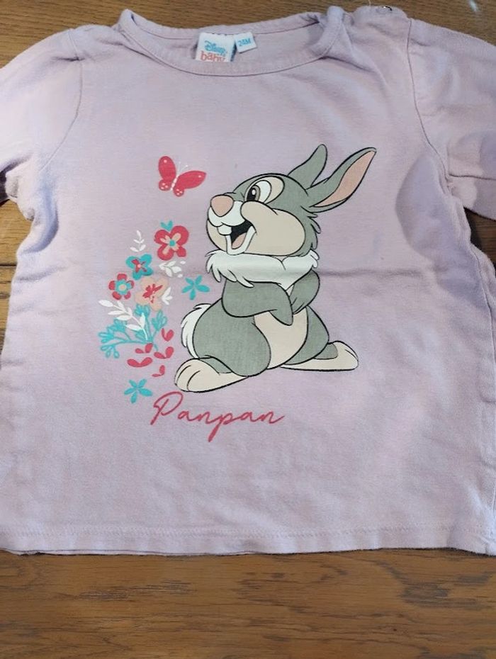 Lot n° 524 T-shirt manches longues "Panpan" Disney Baby 24 mois - photo numéro 3