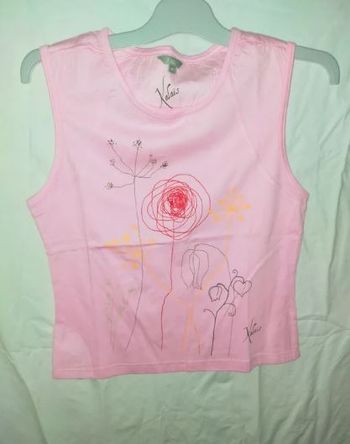 Débardeur court femme rose NEUF, T40/42