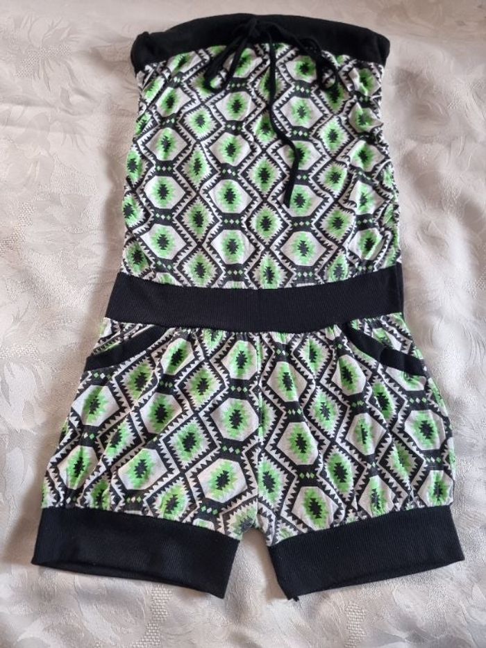 Combishort bustier à motifs.