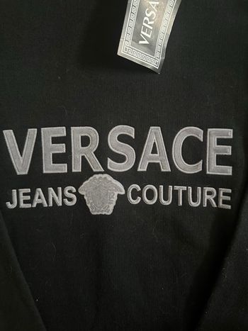 Sweatshirt Versace Jeans Couture Noir – Logo Brodé – Taille XXL (fit L/XL)