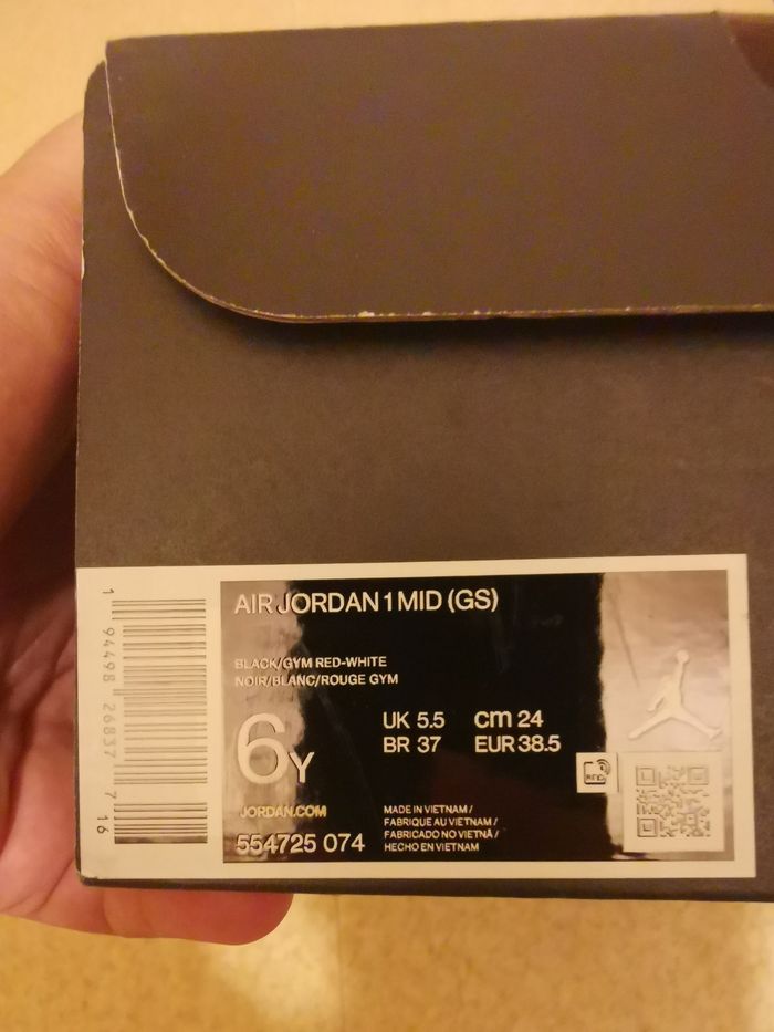 Air Jordan 1 MID (GS)  T 38.5 - photo numéro 6