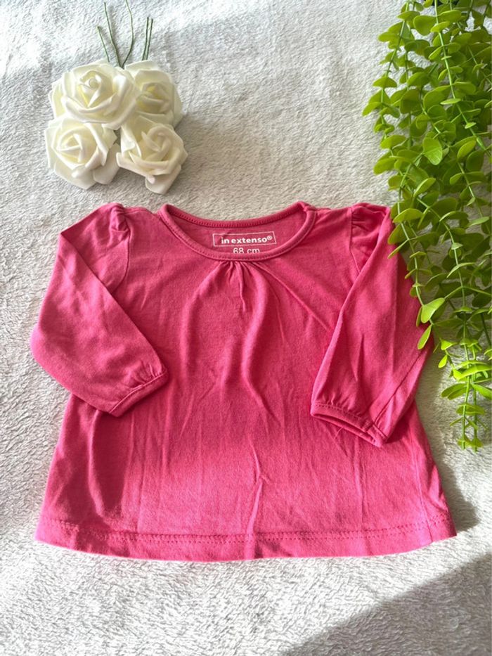 Très jolie tee shirt classique longue manche bébé fille