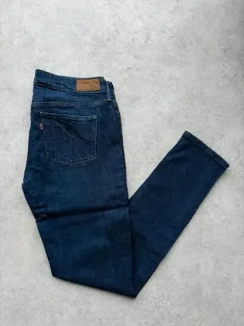 Jeans Levi's Slight Curve W28 FR38 L30 coupe skinny bleu marine Femme Women pan566b