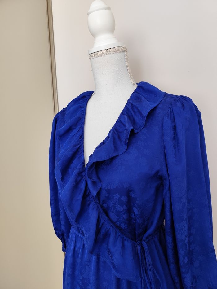Robe Claudie Pierlot taille 36 bleu dur toutes saisons - photo numéro 4
