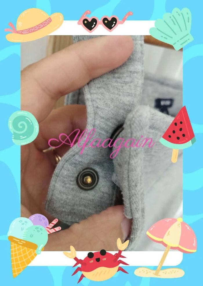 Salopette short confort grise 8ans - photo numéro 3