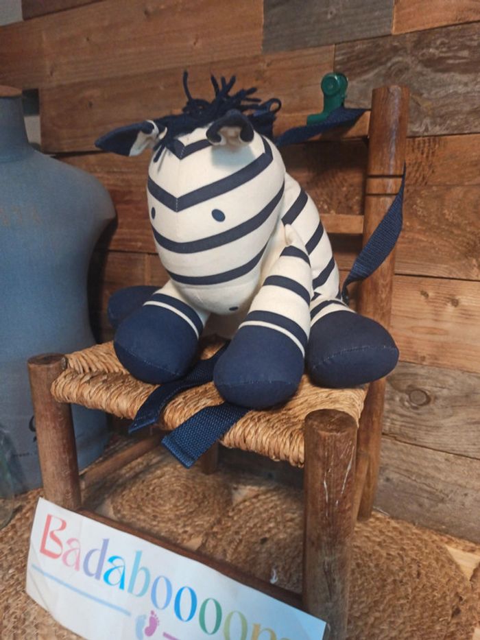 peluche Sac à dos cheval bleu tbe - photo numéro 3