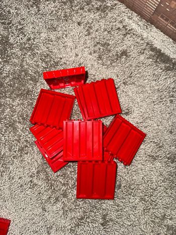 12 lego brick Panel 1 x 6 x 5 with Corrugated Profile