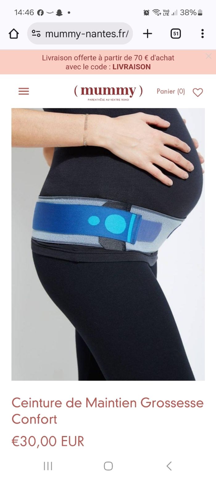 Ceinture de maintien grossesse