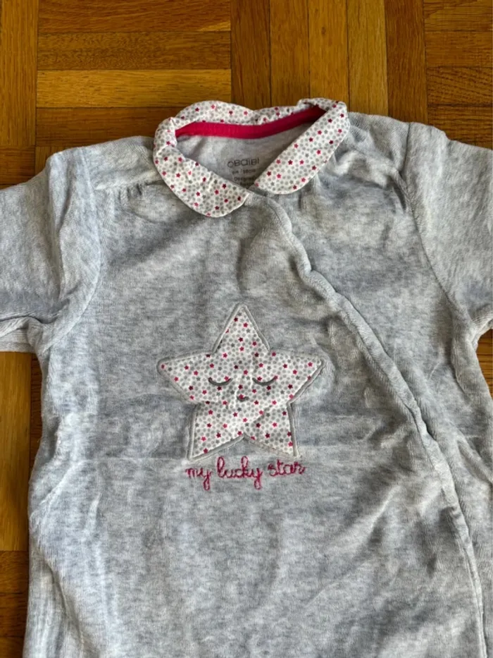 Pyjama Obaibi 6 mois parfait état - photo numéro 2