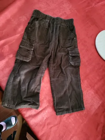 Pantalon cargo velours marron healthy nature