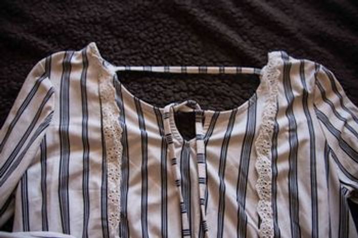 Crop top manche longue rayé - photo numéro 3