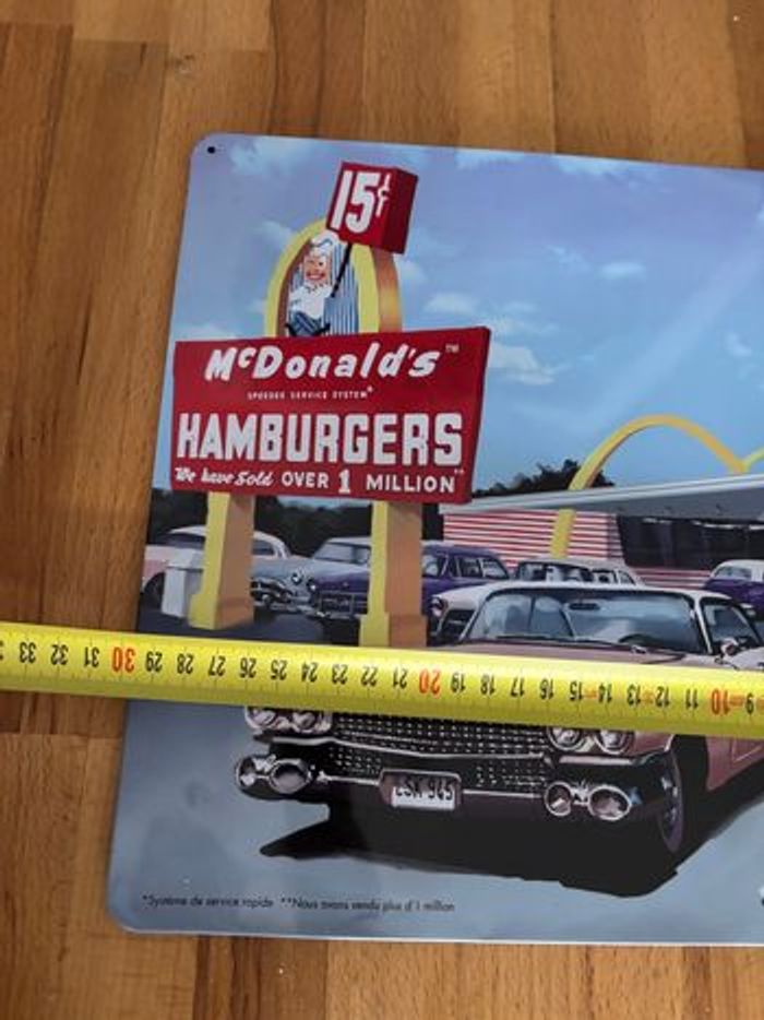 Plaque metal émaillée McDonald’s - photo numéro 4