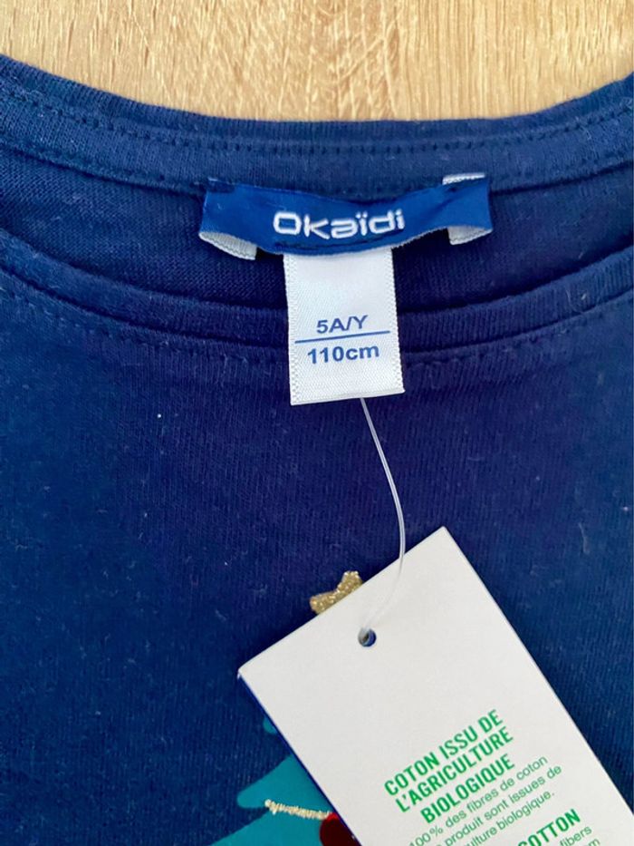 T shirt okaidi iel 5 ans neuf - photo numéro 2