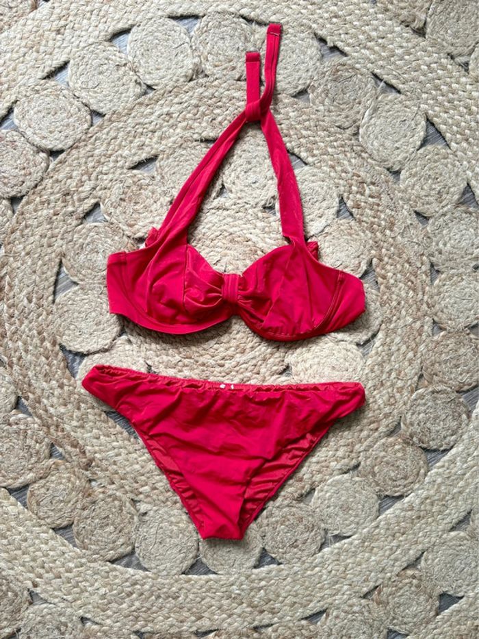 Maillot de bain 2 pièces Calzedonia - rouge - taille 38/40 - comme neuf - photo numéro 3