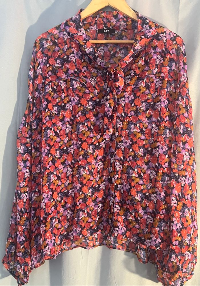 Chemise blouse à fleur la halle - photo numéro 2