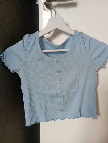 Top Manches courtes bleu ciel