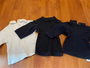 Lot de 3 sous-pull unis 3 mois