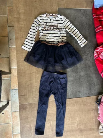 Ensemble bébé fille, robe et legging, 18 mois