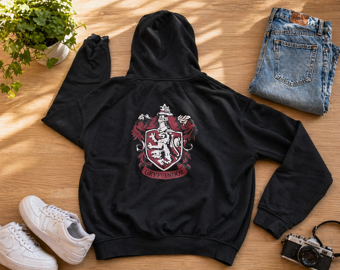Sweat à capuche Harry Potter Gryffondor noir XS – Bon état - photo numéro 2