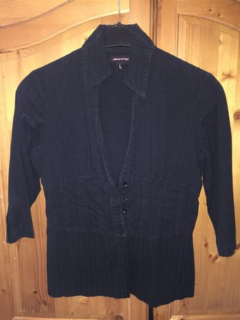 Chemise manche 3/4 noire