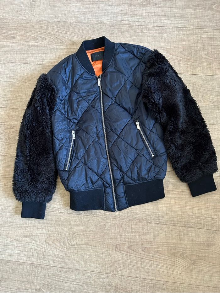 Manteau noir bi matière IKKS taille 36 TBE - photo numéro 7