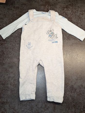 Ensemble salopette bébé garçon 18 ans Mickey