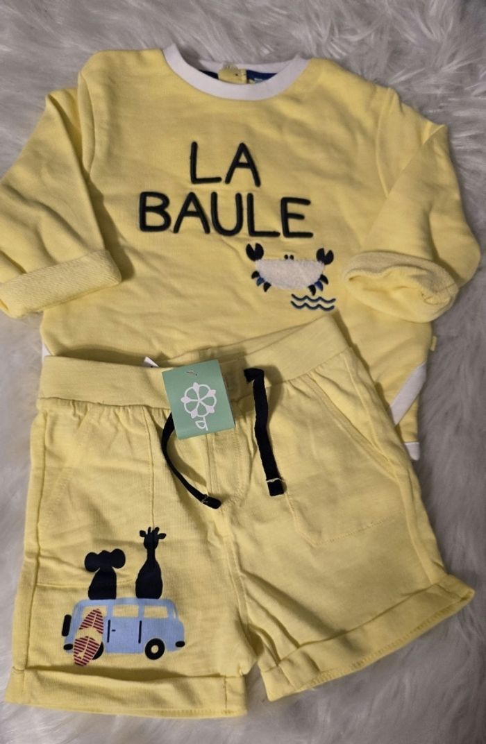 NEUFS (NON PORTÉS) 😍💙 sweat et short 18mois garçon 💙😍