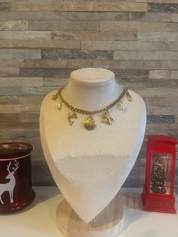 Collier charms, breloques, acier inoxydable, fait main, ajustables, tendance