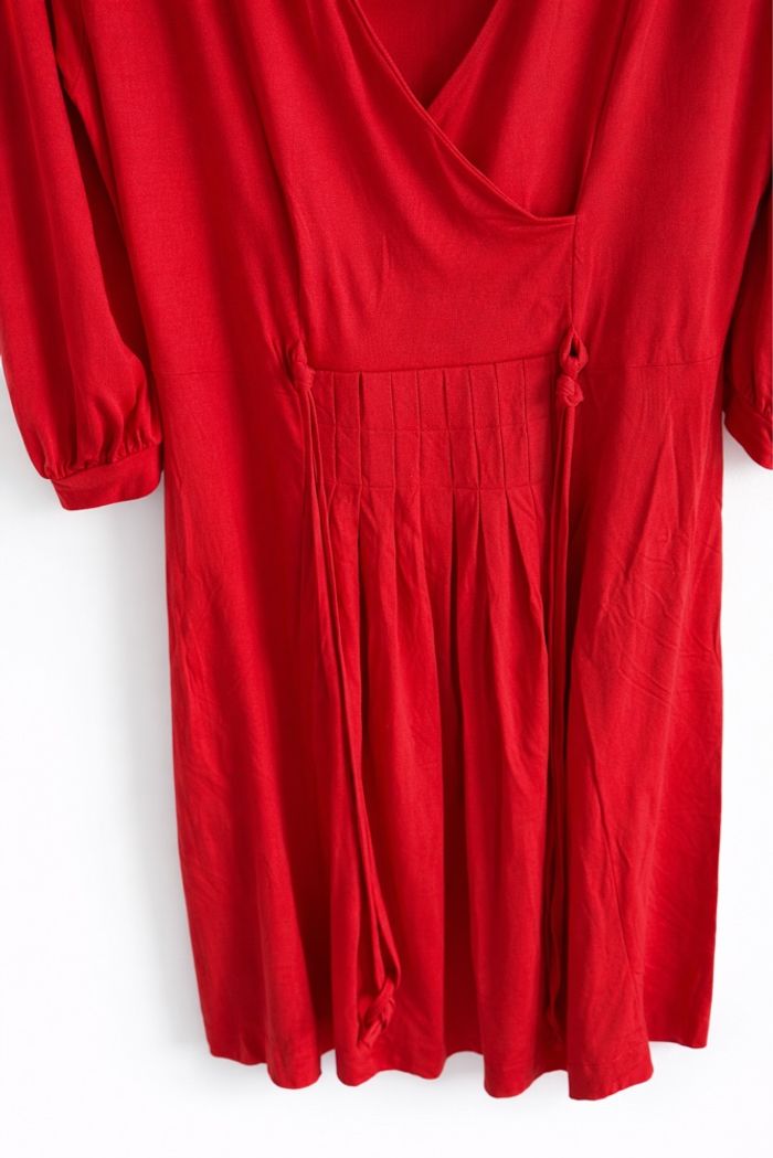 Robe fluide rouge Zara taille 40 L - photo numéro 3