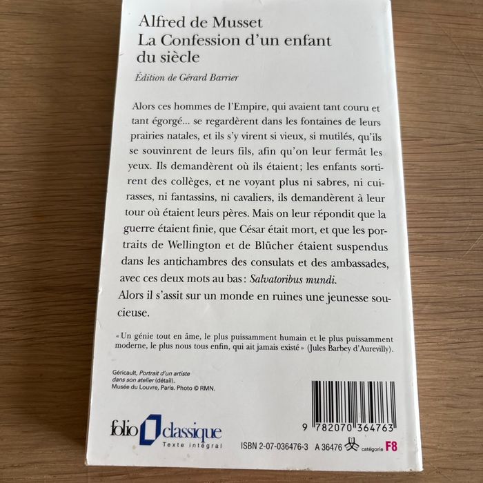Musset  La confession d un enfant du scieècle - photo numéro 3