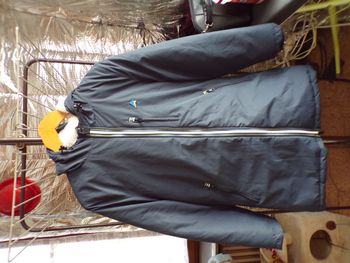 Long manteau marine T38 neuf