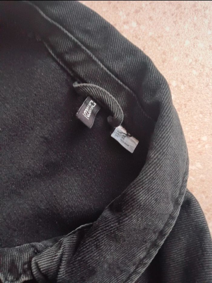 veste en jean noir H&M - photo numéro 5