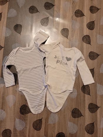 2 bodies manches longues- 18mois