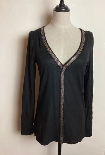 Blouse noire et argentée 34
