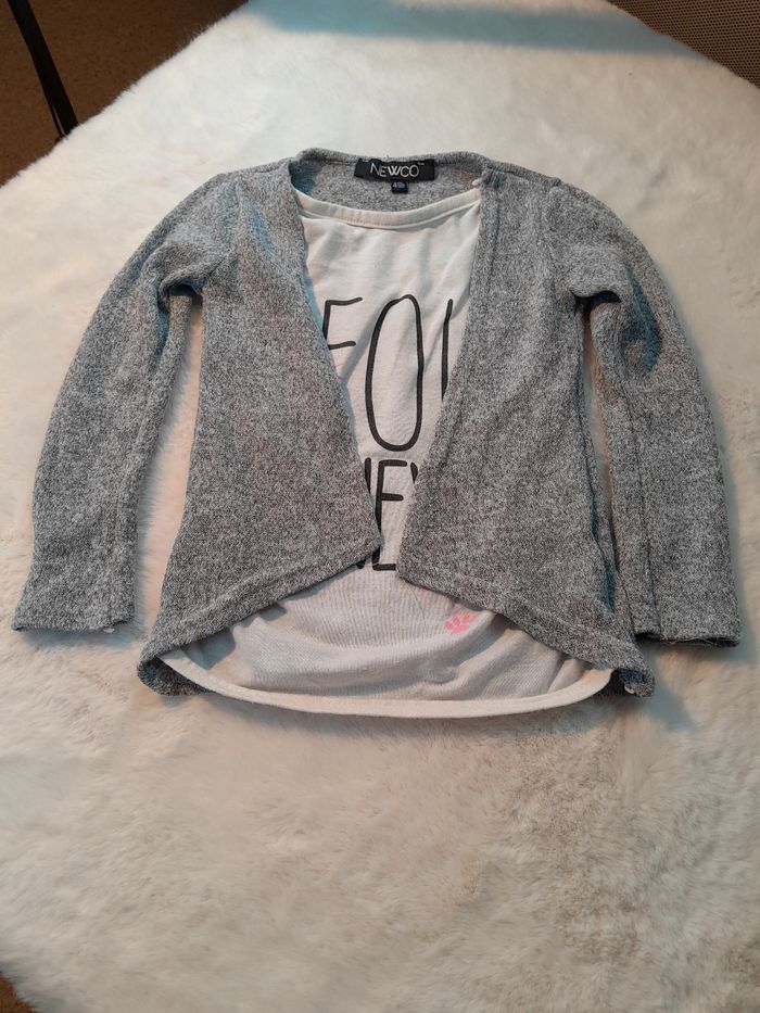 ​Haut "Meow or Never" 2-en-1 avec Gilet Intégré NEWCO (4 Ans