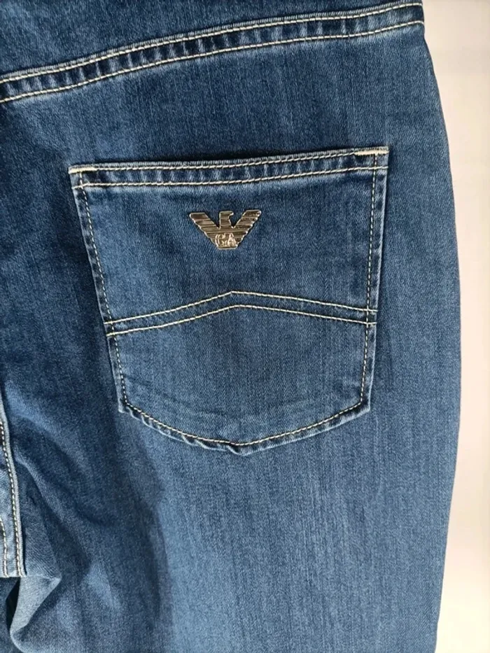 Jean slim bleu clair Armani Jeans taille 36 en coton stretch - photo numéro 6