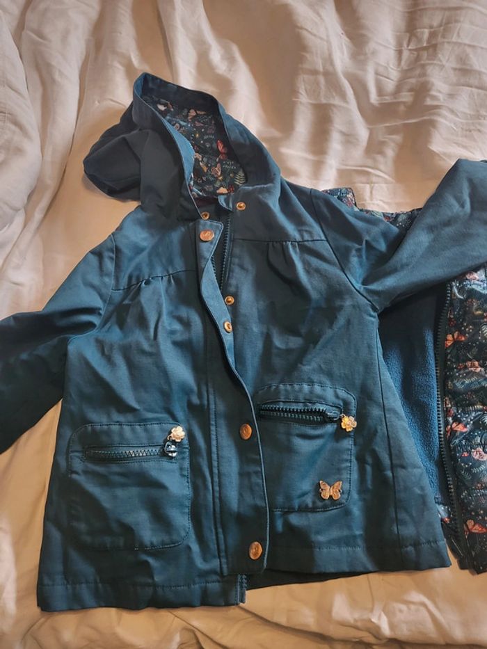 Manteau Sergent major 2 en 1 turquoise