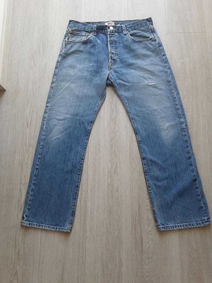 Pantalon jean vintage marque levis Strauss 501 taille w 34 l 30 fermeture bouton - photo numéro 5