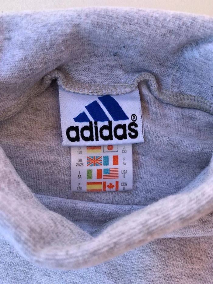 T-shirt manches longues col cheminée Adidas 8ans - photo numéro 11