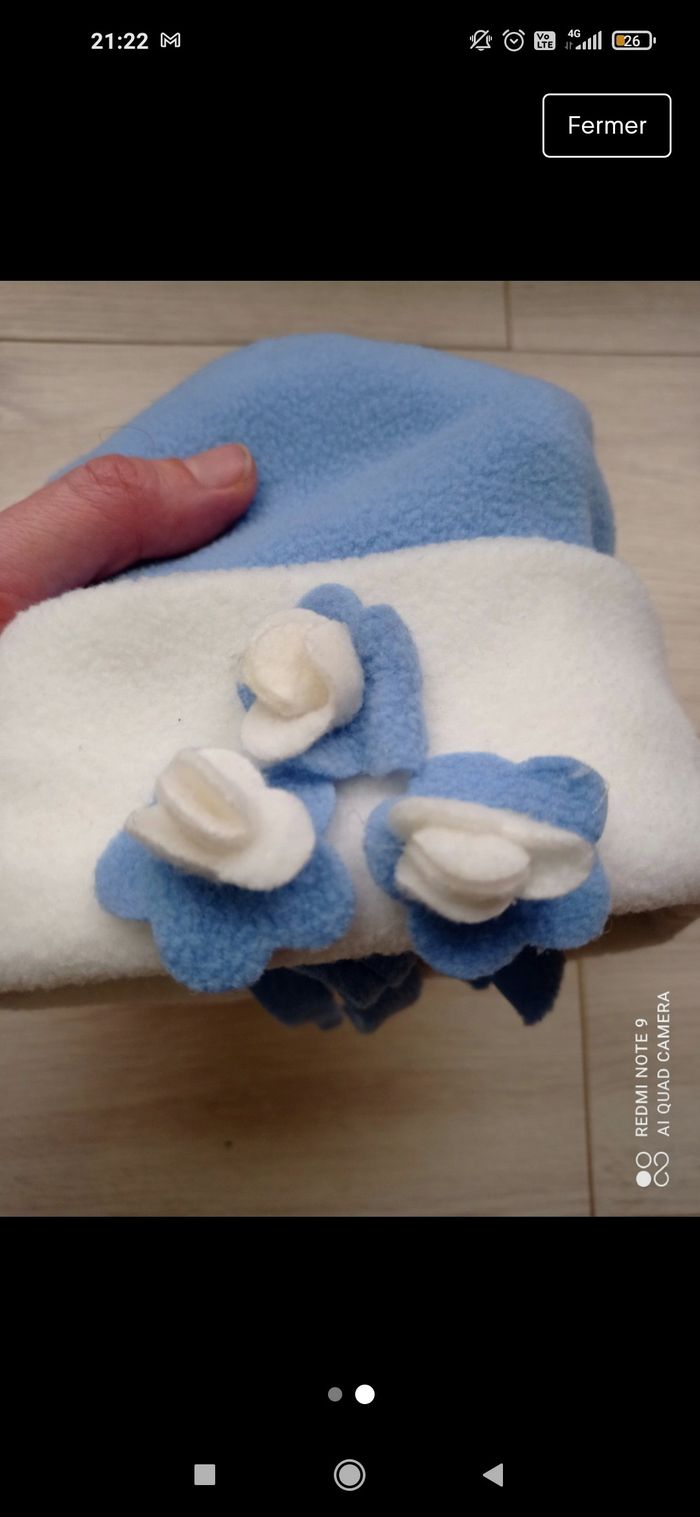 Ensemble bonnet, gants, écharpe - photo numéro 2