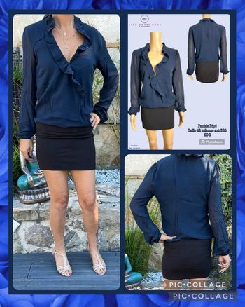 💙 Robe fluide bleu marine à volants – Patrizia Pepé SOLDÉ -50% (vidéo portée dispo ) 💙