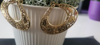 Boucles d'oreilles pierre lang dorées