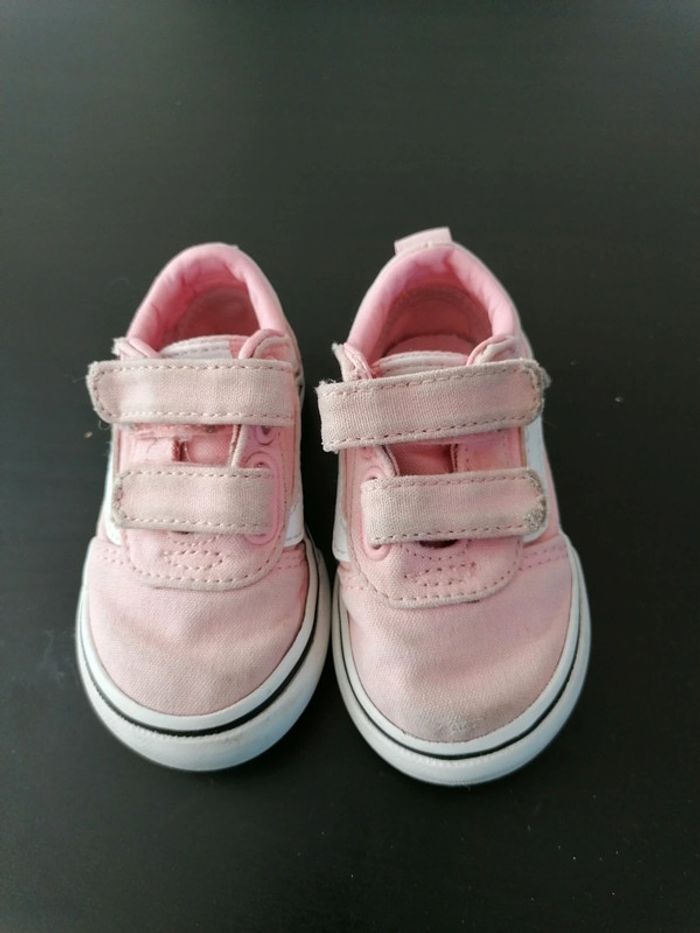 Chaussures baskets rose toile été bébé fille