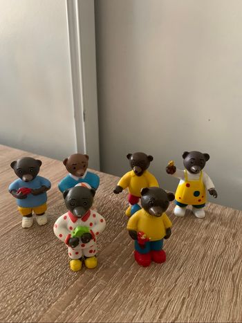 6 figurines petit ours brun jeux et loisirs