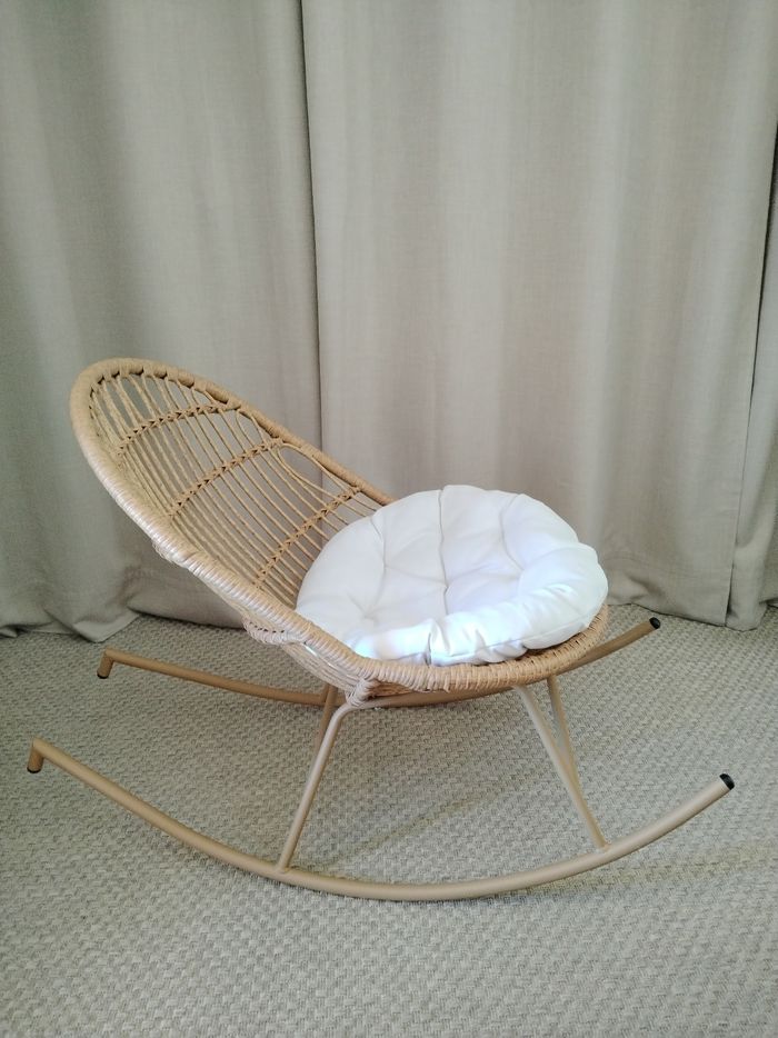 Siège à bascule en rotin - photo numéro 5