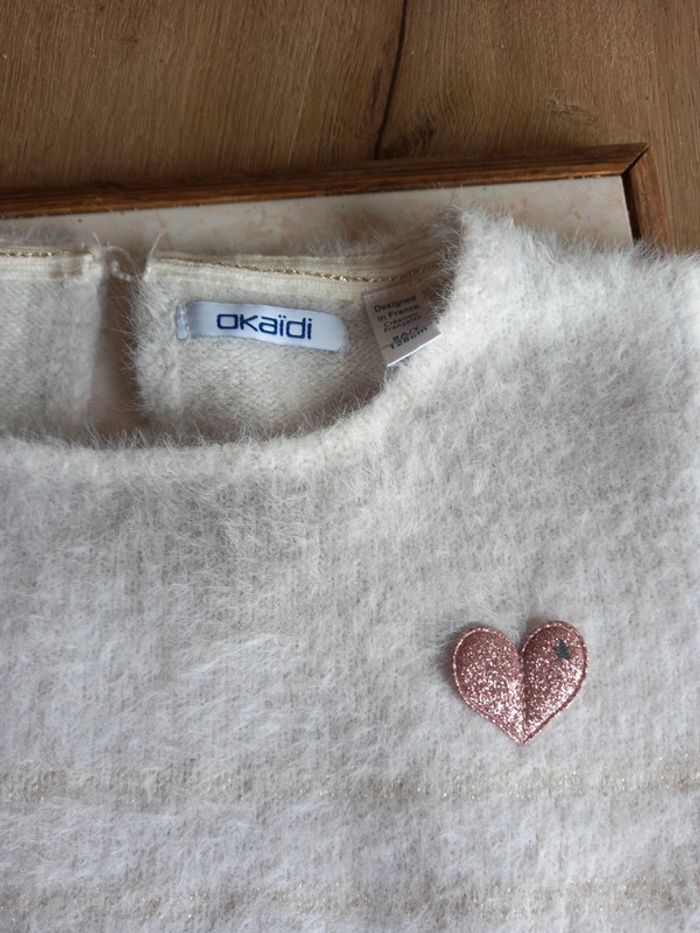 Pull rayé coeur - photo numéro 2