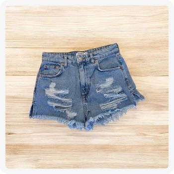 short en jean Pull & Bear bleu taille S