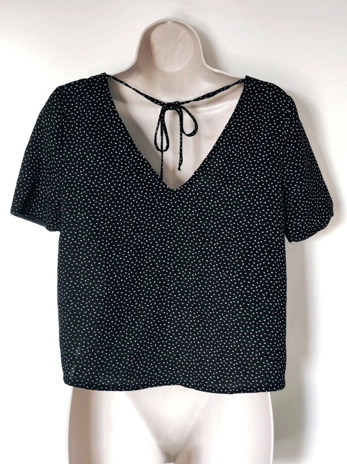 Tee-shirt dos nu noir pois blanc / Jennyfer - 34/XS - photo numéro 5